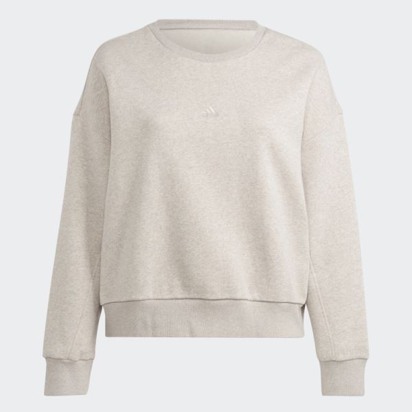 Adidas Taupe Mel ALL SZN Fleece Sweatshirt (Plus Size)