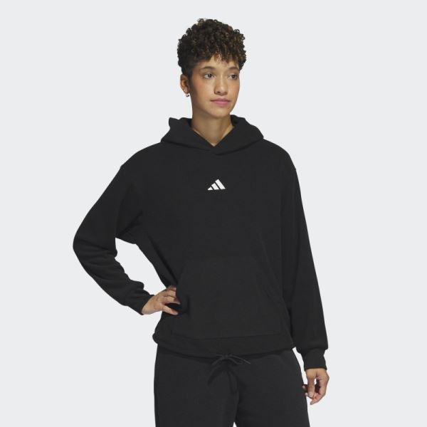 Black Select Crop Hoodie Adidas