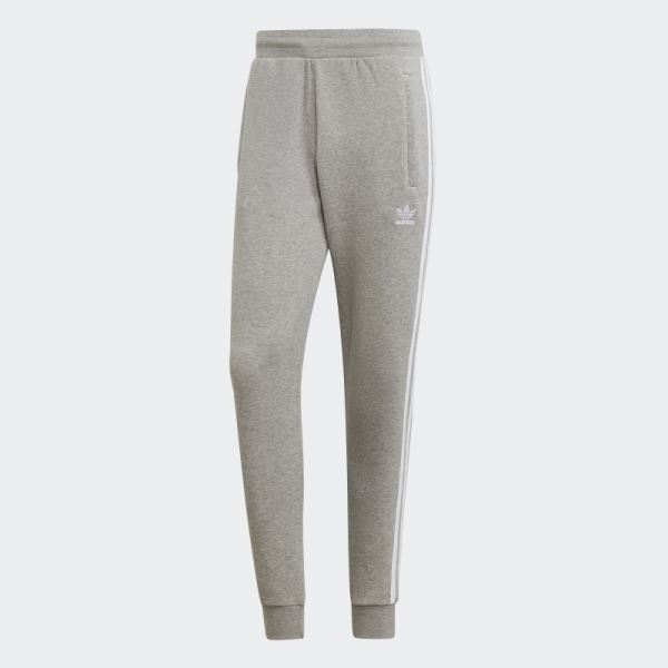 Adidas Medium Grey 3-Stripes Pants