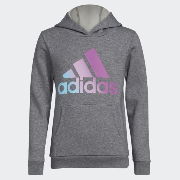 Graphic Fleece Pullover Hoodie Adidas Charcoal Hthd