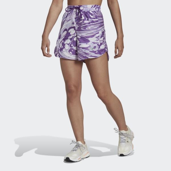 White Adidas by Stella McCartney TruePurpose Printed Training Shorts Fashion