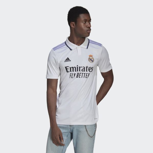 White Adidas REAL MADRID 22/23 HOME JERSEY Fashion