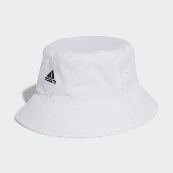 White Adidas Classic Cotton Bucket Hat