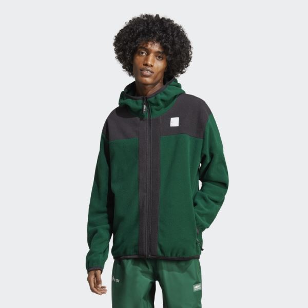 Adventure FC Full Zip Polar Fleece Hoodie Adidas Dark Green