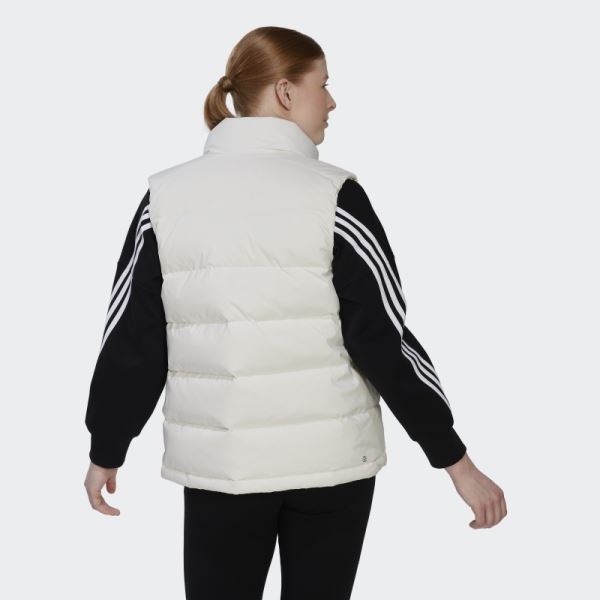 Adidas White Helionic Down Vest