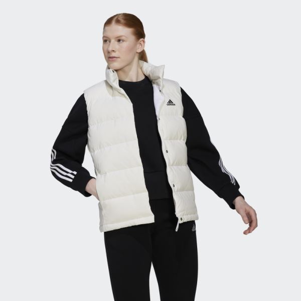 Adidas White Helionic Down Vest