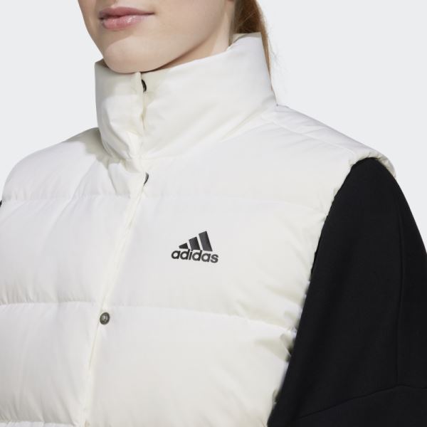 Adidas White Helionic Down Vest