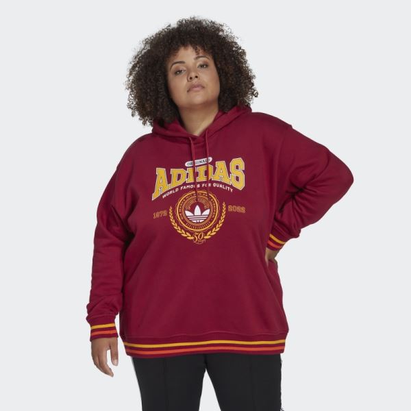 Burgundy Hot Adidas Originals Class of 72 Hoodie (Plus Size)