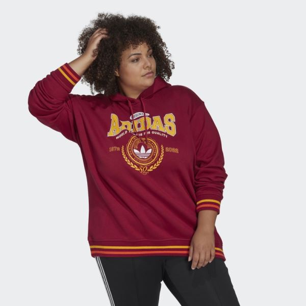 Burgundy Hot Adidas Originals Class of 72 Hoodie (Plus Size)