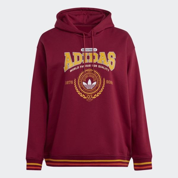 Burgundy Hot Adidas Originals Class of 72 Hoodie (Plus Size)