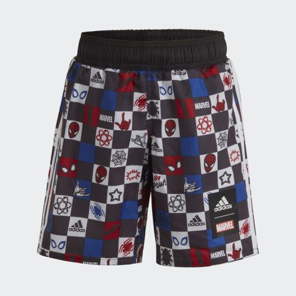 White Adidas x Marvel's Spider-Man Swim Shorts Fashion