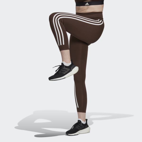 Brown Optime TrainIcons 7/8 Tights Adidas