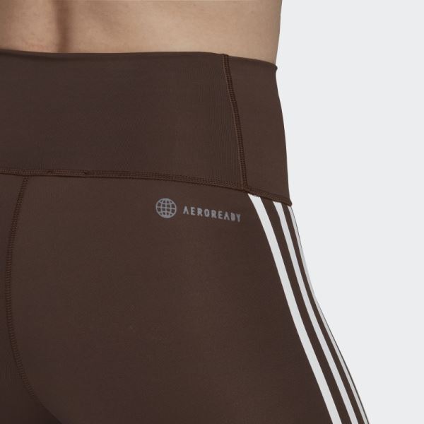 Brown Optime TrainIcons 7/8 Tights Adidas