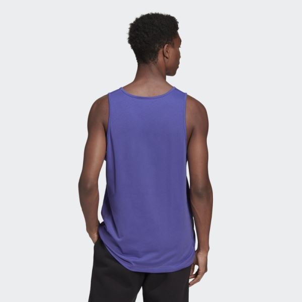 Adidas Purple Adicolor Essentials Trefoil Tank Top