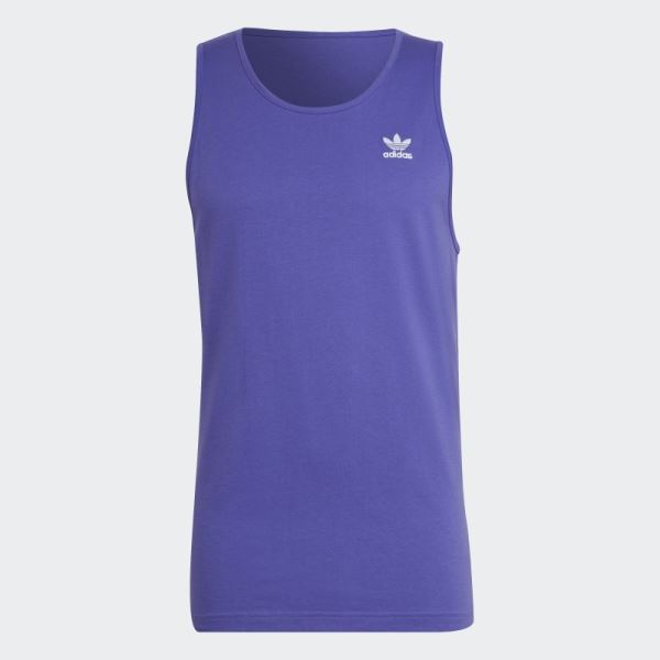 Adidas Purple Adicolor Essentials Trefoil Tank Top