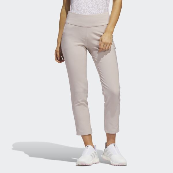 Adidas Taupe Pull-On Ankle Pants