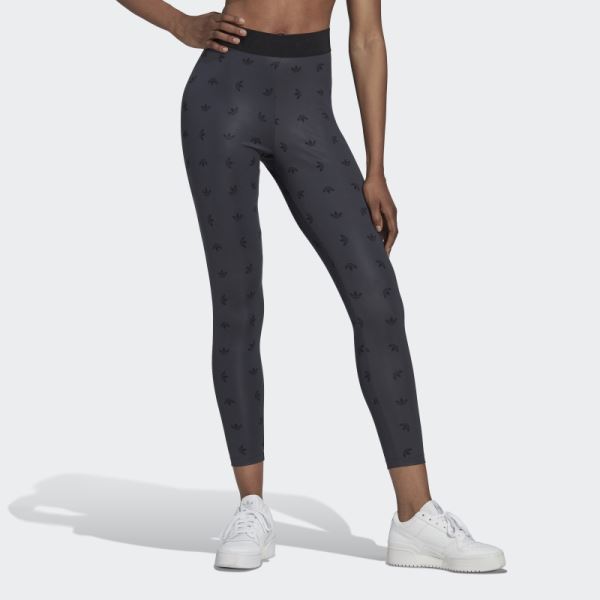 Night Grey 7/8 High Waist Allover Print Leggings Adidas