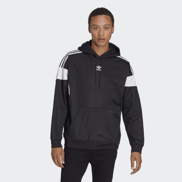 Adidas Black Adicolor Classics Cut Line Hoodie