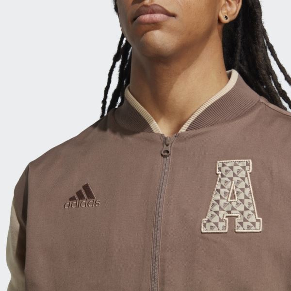 ALL SZN Logomania Collegiate Jacket Earth Adidas