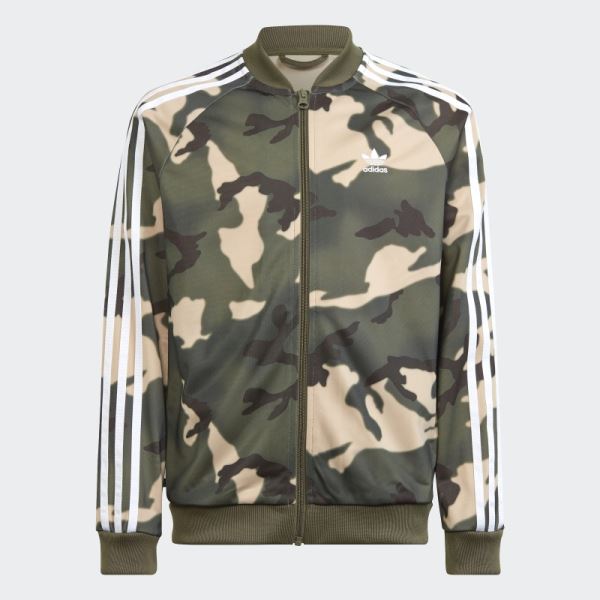 Adidas Beige Camo SST Track Jacket