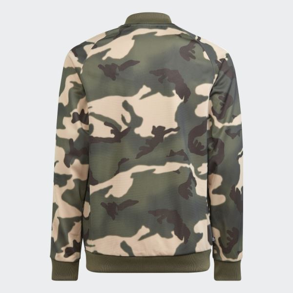 Adidas Beige Camo SST Track Jacket