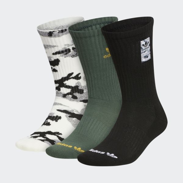 Black Camo Series Crew Socks 3 Pairs Adidas