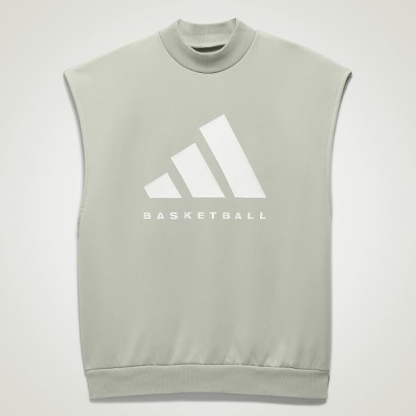 Adidas Basketball Sleeveless Sweatshirt Fashion Green