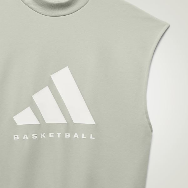 Adidas Basketball Sleeveless Sweatshirt Fashion Green