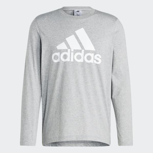 Essentials Long Sleeve Tee Medium Grey Adidas