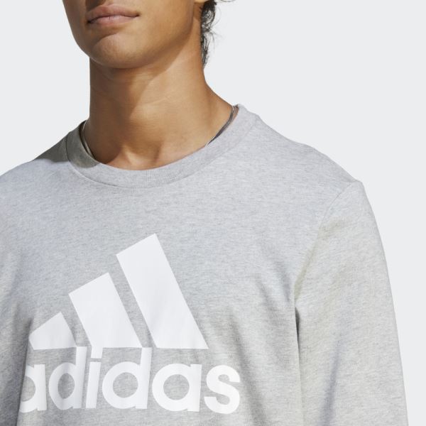 Essentials Long Sleeve Tee Medium Grey Adidas