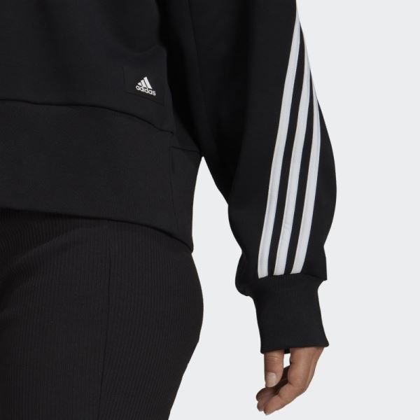 Black Adidas Sportswear Future Icons 3-Stripes Sweatshirt Hot