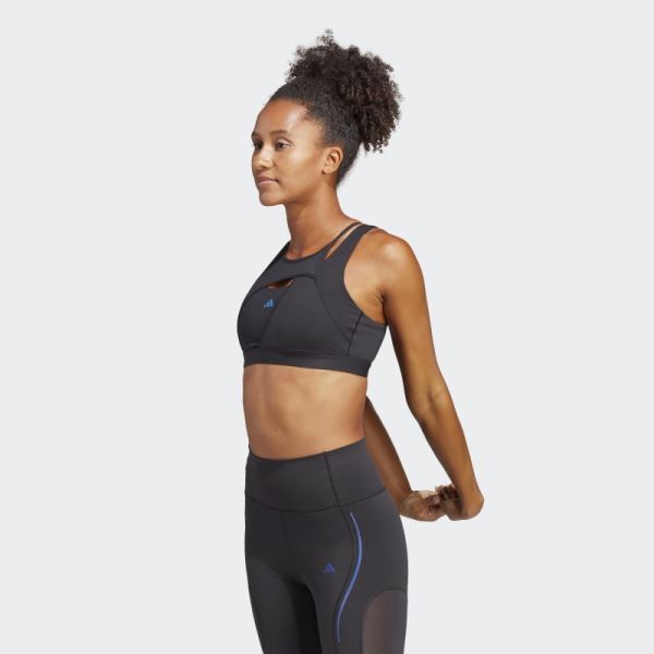 Adidas Black Powerimpact Luxe Medium-Support Bra