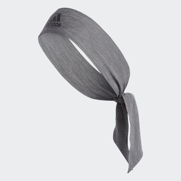 Adidas Medium Grey Alphaskin Plus Tie Headband