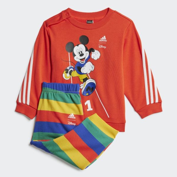 Red Adidas x Disney Mickey Mouse Jogger