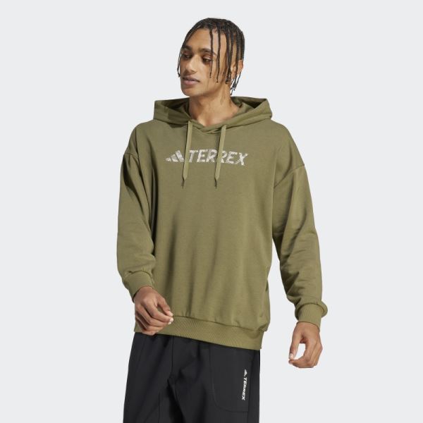 Terrex Large Logo Hoodie (Gender Neutral) Adidas Olive