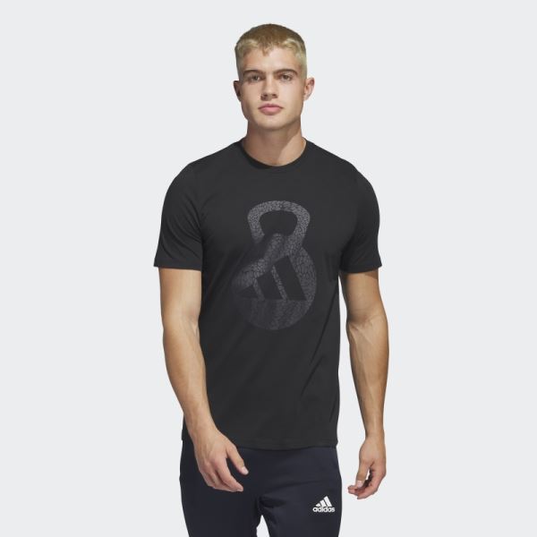 Black Adidas AEROREADY Training Logo Graphic Short Sleeve Tee