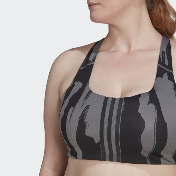 Thebe Magugu Training Medium-Support Bra (Plus Size) Grey Adidas