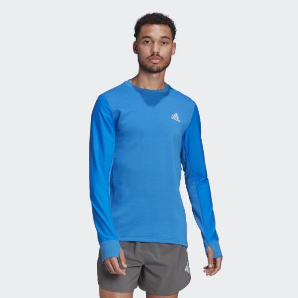 Fast Reflective Crew Sweatshirt Adidas Blue Rush