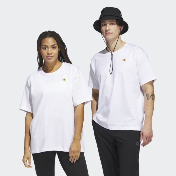 White Adidas Adicross Burning Cart Society Tee (Gender Neutral)