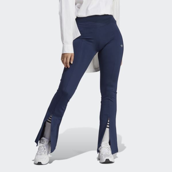 Adidas Flared Pants with Split Hem Night Indigo