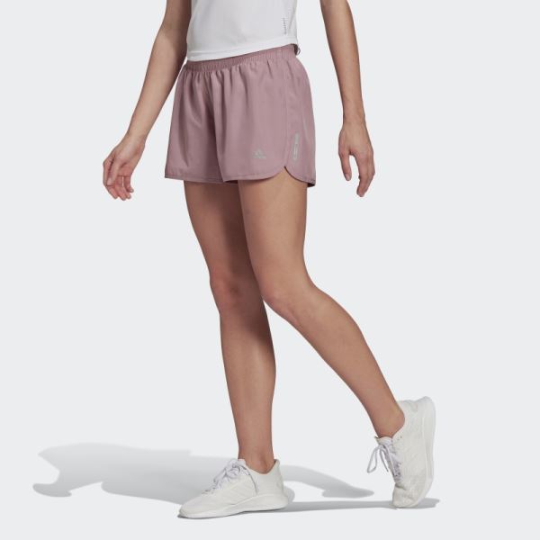 Mauve Adidas Run Shorts