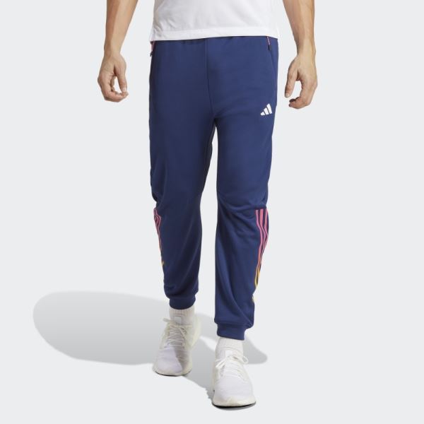 Dark Blue Adidas Train Icons 3-Stripes Training Joggers