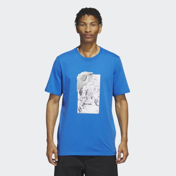 Adidas Dill Collage Tee Blue Bird