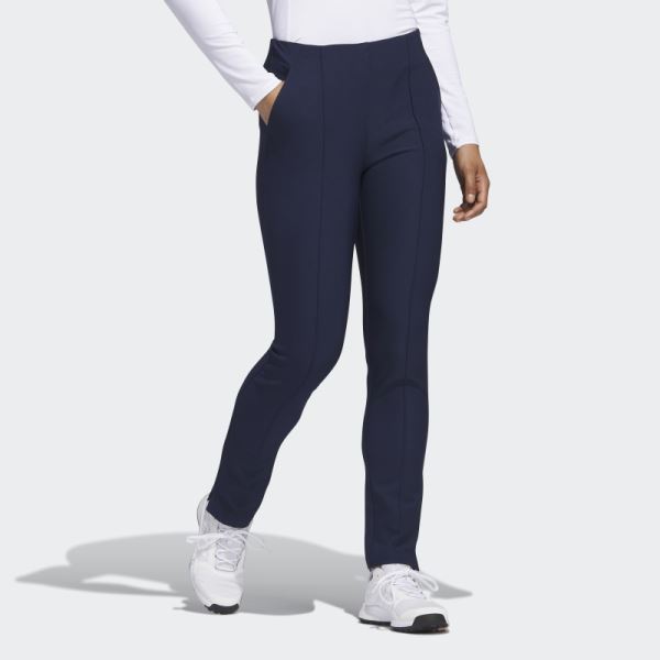 Navy Adidas Pintuck Pull-On Pants