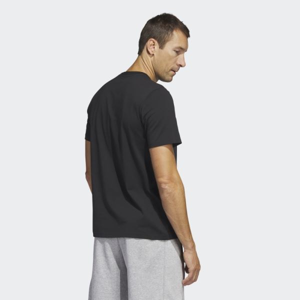 Adidas Black Multi Linear Sportswear Graphic Tee (Short Sleeve)