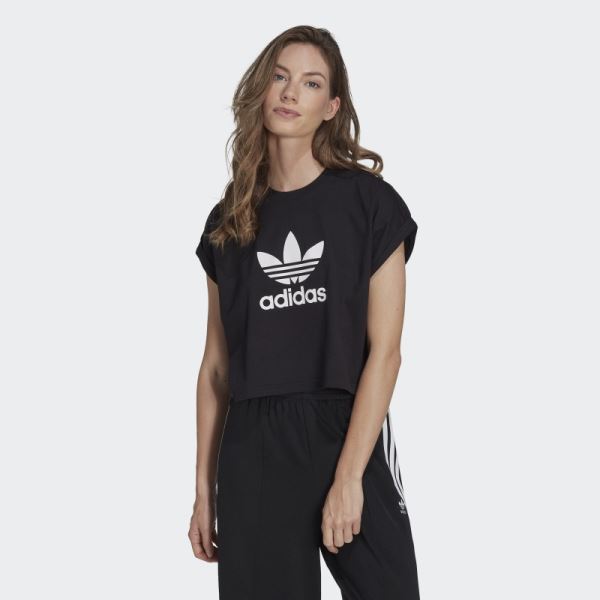 Adicolor Classics Short Trefoil Tee Black Adidas