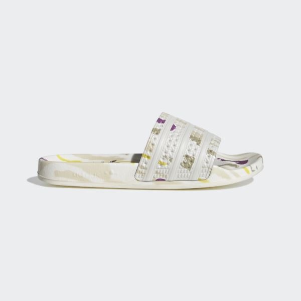 Adidas White Adilette Thebe Magugu Slides