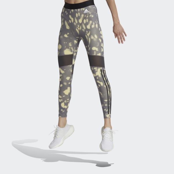 Yellow Hyperglam Printed 7/8 Leggings Adidas