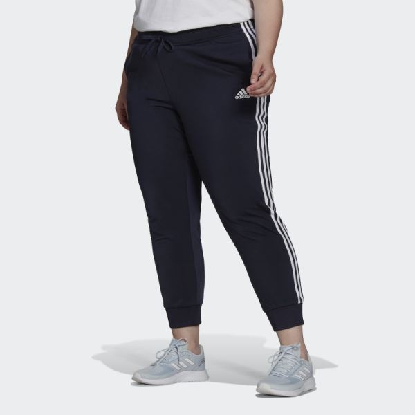 Ink Adidas Essentials Warm-Up Slim Tapered 3-Stripes Track Pants (Plus Size)