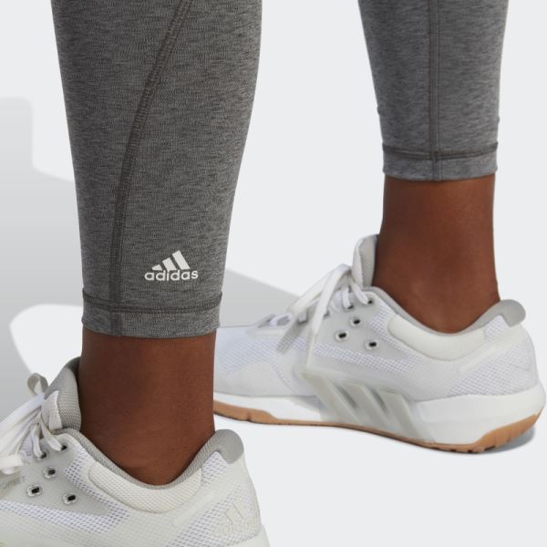 Dark Grey Heather Optime Training Leggings Adidas